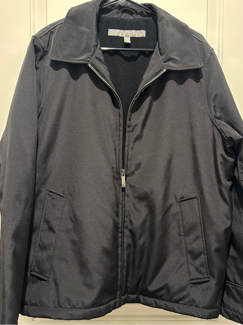 Kenneth Cole Reaction Men's Black Zip Front Shirt Jacket